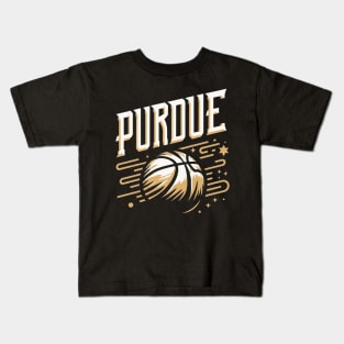 PURDUE Basketball Tribute - Basketball Purdure University Design Purdue Tribute - Basket Ball Player Kids T-Shirt